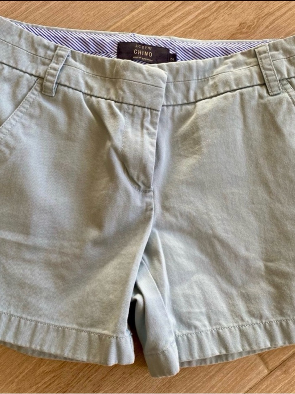 J. Crew Light Sage Green Chino Shorts